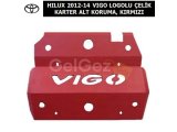 TOYOTA HILUX 2012-14 VIGO LOGOLU ÇELİK KARTER ALT KORUMA, KIRMIZI