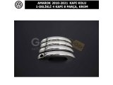 VOLKSWAGEN AMAROK 2010-21 KAPI KOLU 1-DELİKLİ 4 KAPI 8 PARÇA, KROM