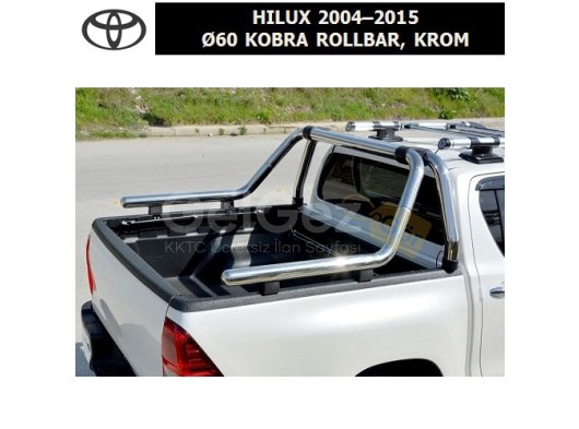 TOYOTA HILUX 2004–15 Ø60 KOBRA ROLLBAR, KROM