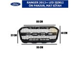 FORD RANGER 2012+ LED IŞIKLI ÖN PANJUR, MAT SİYAH