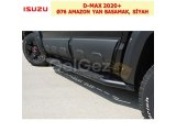 ISUZU D-MAX 2020+ Ø76 AMAZON YAN BASAMAK, SİYAH