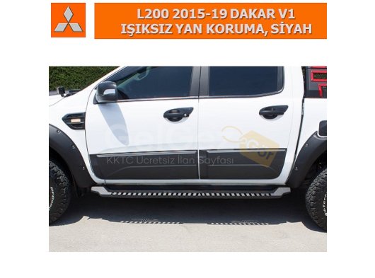 MITSUBISHI L200 2015-19 DAKAR V1 IŞIKSIZ YAN KORUMA, SİYAH