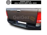VOLKSWAGEN AMAROK 2010-21 ARKA TAMPON EŞİĞİ, TAŞLI, KROM