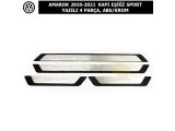 VOLKSWAGEN AMAROK 2010-21 KAPI EŞİĞİ SPORT YAZILI 4 PARÇA, KROM+ ABS