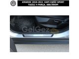 VOLKSWAGEN AMAROK 2010-21 KAPI EŞİĞİ SPORT YAZILI 4 PARÇA, KROM+ ABS