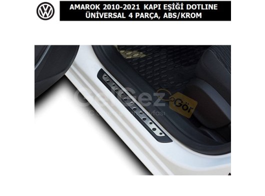 VOLKSWAGEN AMAROK 2010-21 KAPI EŞİĞİ DOTLINE ÜNİVERSAL 4 PARÇA, KROM+ABS