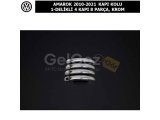 VOLKSWAGEN AMAROK 2010-21 KAPI KOLU 1-DELİKLİ 4 KAPI 8 PARÇA, KROM