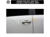 VOLKSWAGEN AMAROK 2010-21 KAPI KOLU 1-DELİKLİ 4 KAPI 8 PARÇA, KROM