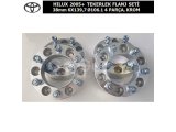 TOYOTA HILUX 2005+ TEKERLEK FLANJ SETİ 38mm 6X139,7 Ø106.1 GÖBEKLİ 4 PARÇA, KROM