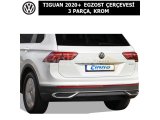 VOLKSWAGEN TIGUAN 2020+ EGZOST ÇERÇEVESİ 3 PARÇA, KROM