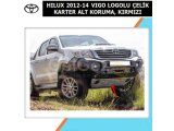 TOYOTA HILUX 2012-14 VIGO LOGOLU ÇELİK KARTER ALT KORUMA, KIRMIZI