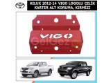 TOYOTA HILUX 2012-14 VIGO LOGOLU ÇELİK KARTER ALT KORUMA, KIRMIZI