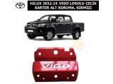 TOYOTA HILUX 2012-14 VIGO LOGOLU ÇELİK KARTER ALT KORUMA, KIRMIZI