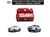 TOYOTA HILUX 2012-14 VIGO LOGOLU ÇELİK KARTER ALT KORUMA, KIRMIZI