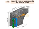 ÜNIVERSAL PORTATİF PICK-UP TAKIM SANDIĞI, ABS PLASTİK, SİYAH