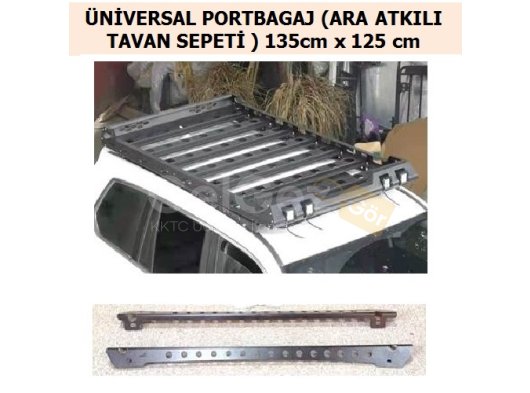 ÜNİVERSAL PORTBAGAJ PLATFORMU (ARA ATKILI TAVAN SEPETİ) 135×125 cm