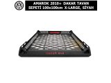 VOLKSWAGEN AMAROK 2010+ DAKAR TAVAN SEPETİ 100×100 cm XLARGE, SİYAH
