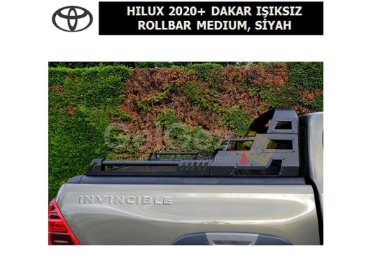 TOYOTA HILUX 2020+ DAKAR IŞIKSIZ ROLLBAR (ORİJİNAL SÜRGÜLÜ KAPAK İÇİN) MEDIUM, SİYAH