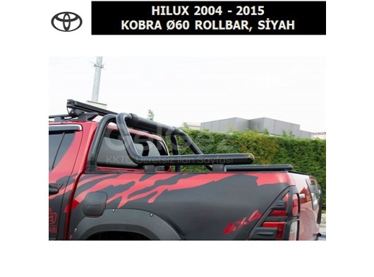 TOYOTA HILUX 2004-15 KOBRA Ø60 ROLLBAR, SİYAH