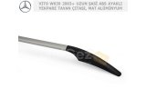 MERCEDES VITO W639 2003+ UZUN ŞASİ SİYAH ABS PLASTİK AYAKLI YEKPARE TAVAN ÇITASI, MAT ALÜMİNYUM