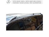 MERCEDES VITO W639 2003+ ORTA ŞASİ SİYAH ABS PLASTİK AYAKLI YEKPARE TAVAN ÇITASI, MAT ALÜMİNYUM