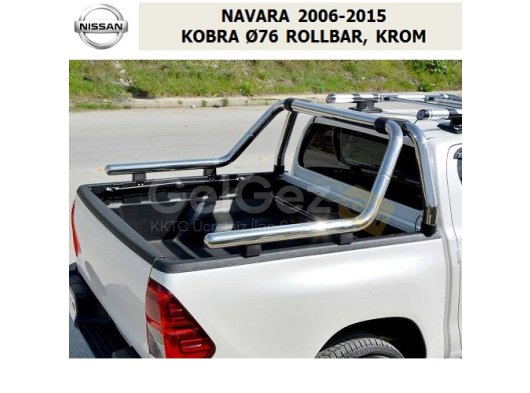 NISSAN NAVARA 2006-15 KOBRA Ø76 ROLLBAR, KROM