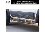 TOYOTA HILUX 2006-15 DAKAR V1 IŞIKLI YAN BASAMAK, SİYAH