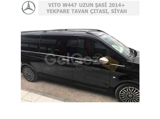 MERCEDES VITO W447 UZUN ŞASİ 2014+ YEKPARE TAVAN ÇITASI, SİYAH
