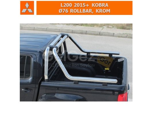 MITSUBISHI L200 V 2015+ KOBRA Ø76 ROLLBAR, KROM
