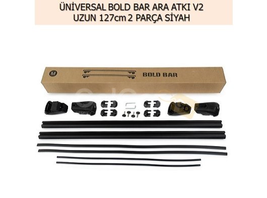 ÜNİVERSAL BOLD BAR ARA ATKI V2 UZUN SİYAH 127cm 2 PARÇA