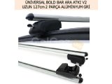 ÜNİVERSAL BOLD BAR ARA ATKI V2 UZUN 127cm 2 PARÇA ALÜMİNYUM GRİ