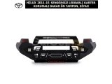 TOYOTA HILUX 2011-2015 SENSÖRSÜZ LEDBARLI KARTER KORUMALI DAKAR ÖN TAMPON, SİYAH