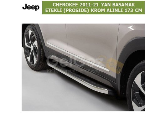 JEEP GRAND CHEROKEE 2011-21 YAN KORUMA PROFİLİ ETEKLİ (PROSIDE) KROM ALINLI 173 CM