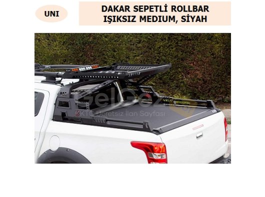 ÜNİVERSAL DAKAR SEPETLİ ROLLBAR IŞIKSIZ MEDIUM, SİYAH