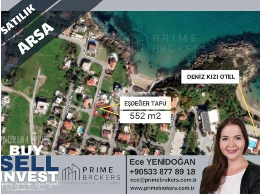 Girne, Alsancak bölgesinde tek villalık satılık arsa!