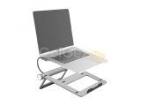 WIWU A821CH LAPTOP STAND WITH 8 IN 1 USB-C DOCKING STATION - GREY