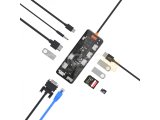 WIWU CB011 TRANSPARENT 11 IN 1 CYBER USB-C HUB - SPACE GREY