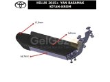 TOYOTA HILUX 2015+ ORİJİNAL YAN BASAMAK, SİYAH-KROM