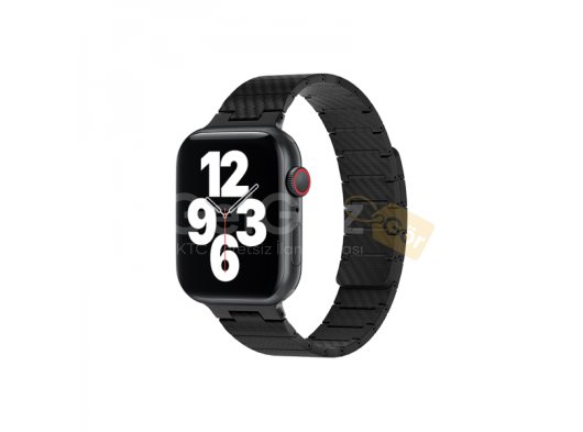 WIWU WI-WB009 CARBON FIBER PATTERN MAGNETIC WATCHBAND FOR IWATCH 42-49MM - BLACK