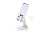 WIWI ZM109 DESKTOP ROTATION STAND FOR MOBILE PHONE AND TABLET - WHITE