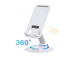 WIWI ZM109 DESKTOP ROTATION STAND FOR MOBILE PHONE AND TABLET - WHITE