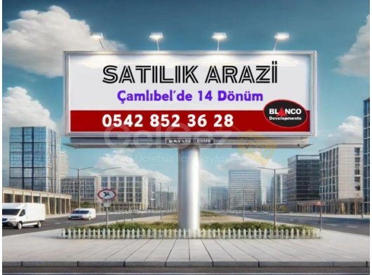 Çamlıbel'de Ana Yol Üzerinde 14 Dönüm Arazi