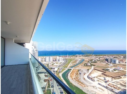 [ Grand Sapphire B Blok ] 2+1 Büyük Teras Daire / 20. Kat, Güney Cepheli / KDV Trafo Vrf Ödenmiş, / 23 m² Teras / Deniz Manzaralı