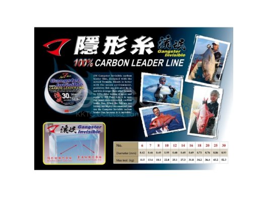 Jigging Master Gangster Invisible Leader Carbon Line 30M
