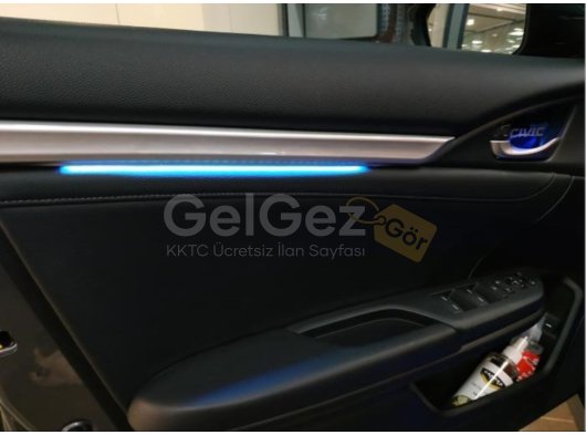 CIVIC FC5-FK7 2016-2020 IÇIN UYUMLU ISIKLI IC KAPI CITASI 4 PARCA MAVI
