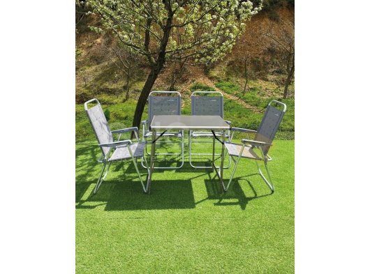 BÜYÜK MDF +4 PLAJ SANDALYE SET