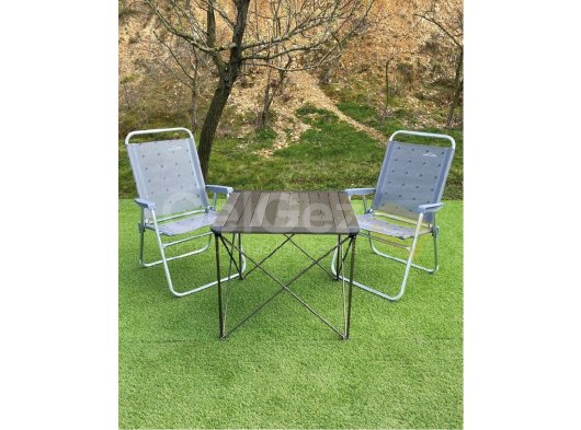 CAMPOUT BÜYÜK MASA +2 PLAJ SANDALYE SET