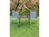 CAMPOUT BÜYÜK MASA +2 PLAJ SANDALYE SET