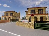 Girne Karşıyaka, Deniz Manzaralı Sıfır Satılık 3+1 Taş Villa 490.000 STG / +90533 881 09 02