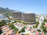 KKTC GİRNE MERKEZDE DENİZ VE DAĞ MANZARALI SATILIK 1+1 DAİRELER **